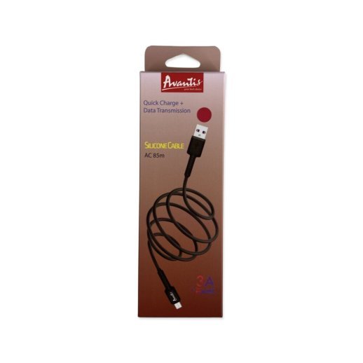 USB Cable Avantis AC-85m Silicone Micro Red
