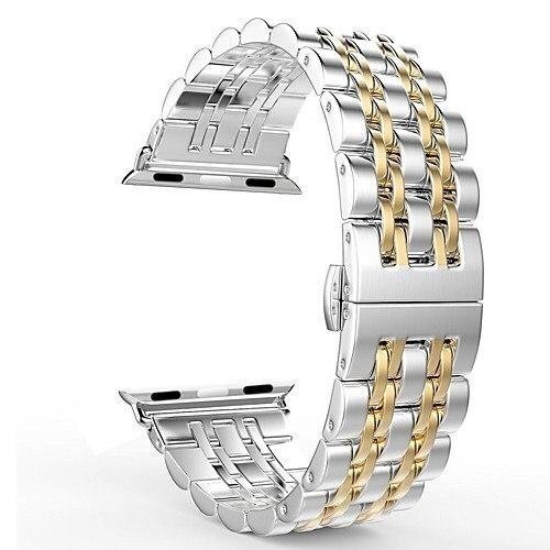 Ремінець металевий для годинника APPLE WATCH 42MM / 44MM / 45MM / 49MM 3-Bead Metal 4 LINE №20