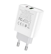 Мережевий зарядний пристрій HOCO C80A Rapido TYPE-C PD 20W + USB QC 3.0, БІЛИЙ