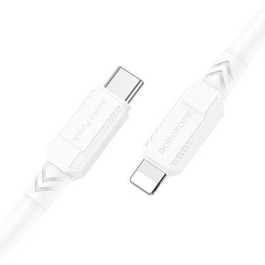 USB-C кабель BOROFONE BX81 Goodway PD charging data Type-C - Lightning 6ММ, білий