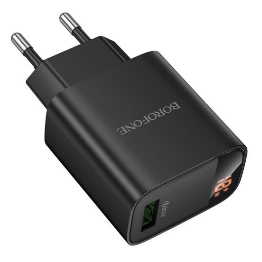 Мережевий зарядний пристрій BOROFONE BA95A USB QC3.0, чорний