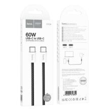 USB-C кабель HOCO X104 60W 1 МЕТР Type-C - Type-C ЧОРНИЙ