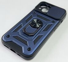 Armor Case With Curtain for Apple Iphone 15 Dark Blue