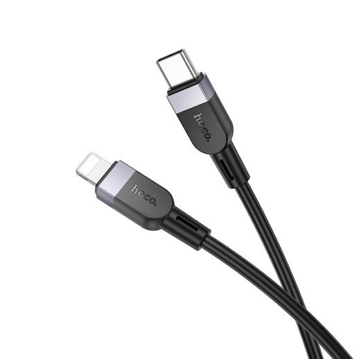 USB-C кабель HOCO X109 Type-C - Lightning SILICONE PD 27W, 1 метр, чорний