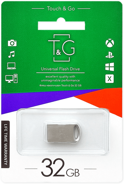 USB Flash Drive T&G TG105 Metal 32GB Стальной