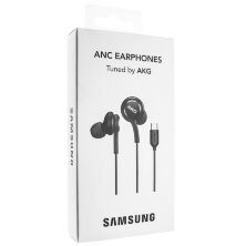 Дротова гарнітура Samsung original N20 Type-C ANC Earphones by AKG, з тканинним обплетенням, чорний BLACK
