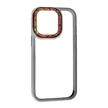 Накладка Swarovski для Apple iPhone 15 Pro Grey