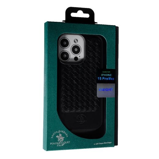 Накладка ШКІРА POLO RAVEL для Apple iPhone 15 Pro Max Black