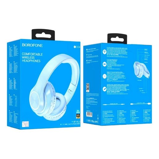 Бездротові повнорозмірні навушники BOROFONE BO24, синій