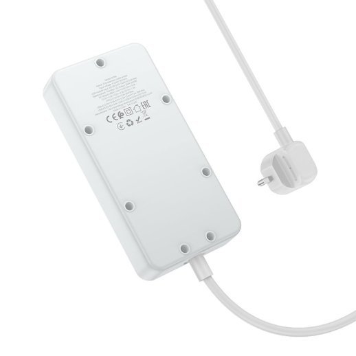 Мережевий подовжувач HOCO AC8A 3*USB + Type-C PD 30W + 3*розетки, чорний
