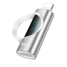 Перехідник HOCO LCD UA32B 27W Lightning (папа) - Type-C (мама), сталевий