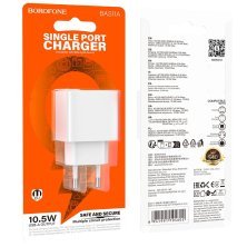 Мережевий зарядний пристрій BOROFONE BAS11A USB 10.5W, білий