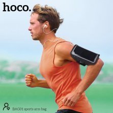 Чехол на руку Hoco BAG01 sports arm bag (черный)