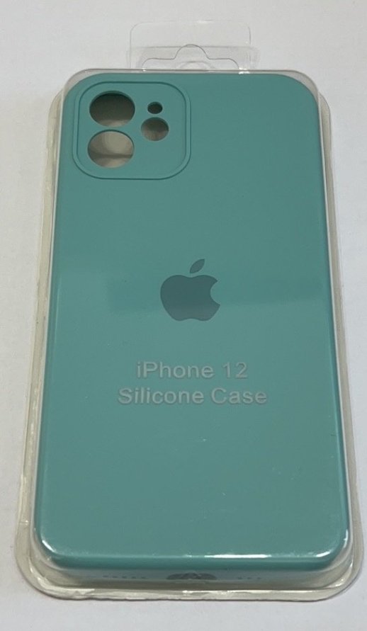 Чохол Silicone Case Copy Apple iPhone 12 Square Mist Blue, 03