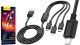 USB кабель HOCO X74 3в1: Lightning/Micro/Type-C, чорний