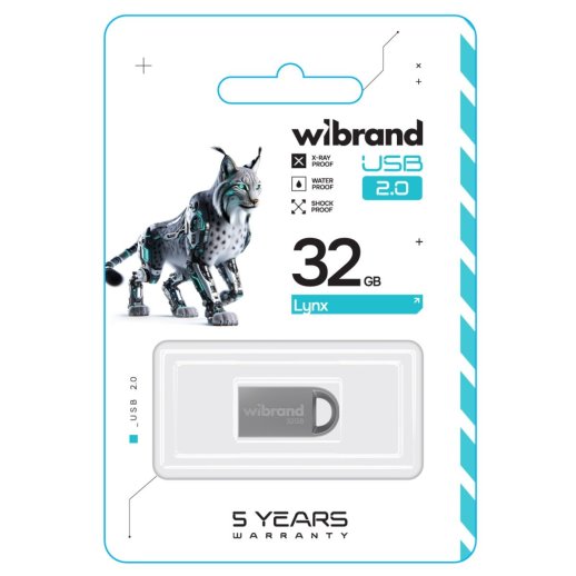 USB флеш 32Gb Wibrand lynx USB 2.0 Silver