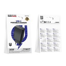 Мережевий зарядний пристрій BOROFONE BAS75A PD 30W USB-C, чорний