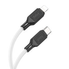 USB-C кабель HOCO X90 silicone PD 20W Type-C - Lightning 1 МЕТР БІЛИЙ