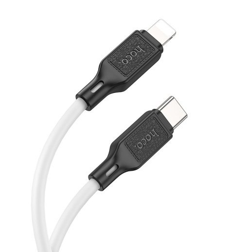 USB-C кабель HOCO X90 silicone PD 20W Type-C - Lightning 1 МЕТР БІЛИЙ