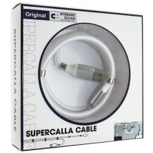 Кабель USB SUPERCALLA USB - Lightning 10 магнітів БІЛИЙ