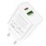 Мережевий зарядний пристрій BOROFONE BA88A TYPE-C PD 20W + USB QC3.0, білий