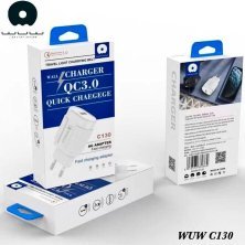 Мережевий зарядний пристрій WUW C130 QC 3.0 18W БІЛИЙ (40)
