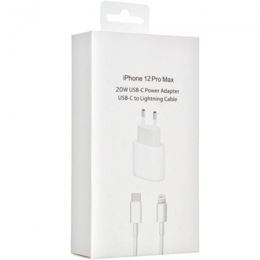 Мережевий Зарядний Пристрій Apple iPhone Power Adapter 20W USB-C & Cable White