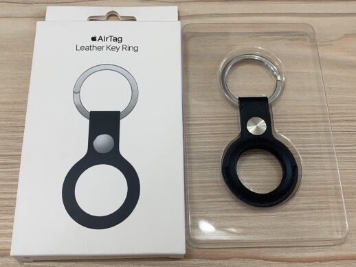 Airtag Leather Black