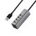 USB HUB HOCO HB1 4В1 Line machine, USB 2.0, 0.8 метри, сірий