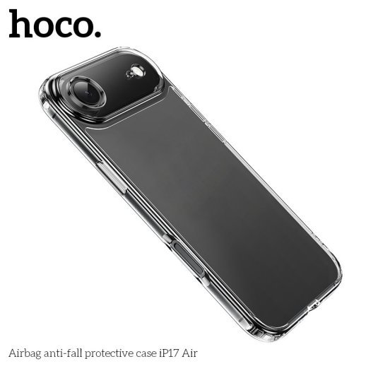Захисний чохол протиударний HOCO Airbag для APPLE iPhone 17 AIR пластик, прозорий