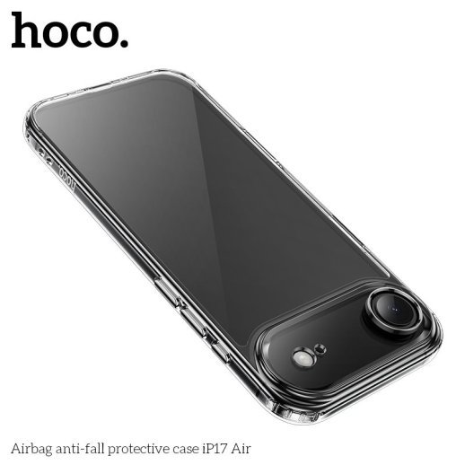 Захисний чохол протиударний HOCO Airbag для APPLE iPhone 17 AIR пластик, прозорий