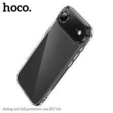 Захисний чохол протиударний HOCO Airbag для APPLE iPhone 17 AIR пластик, прозорий