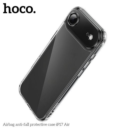 Захисний чохол протиударний HOCO Airbag для APPLE iPhone 17 AIR пластик, прозорий