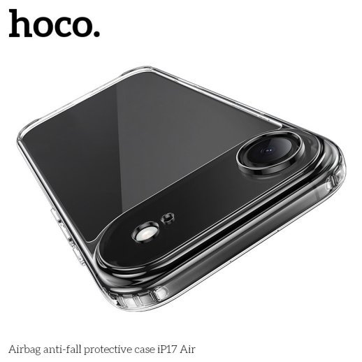 Захисний чохол протиударний HOCO Airbag для APPLE iPhone 17 AIR пластик, прозорий
