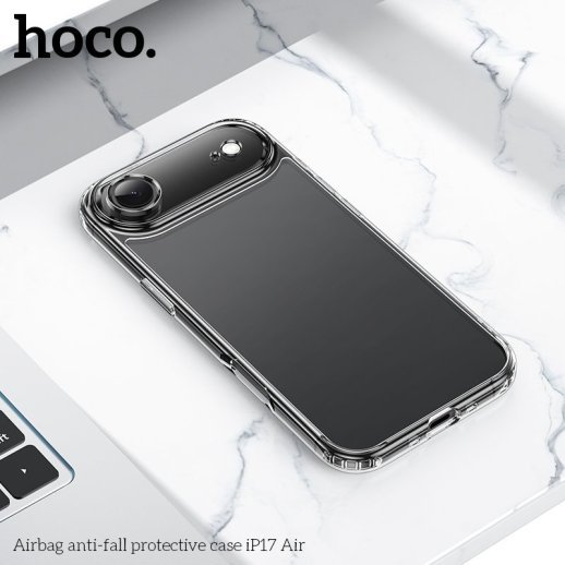 Захисний чохол протиударний HOCO Airbag для APPLE iPhone 17 AIR пластик, прозорий