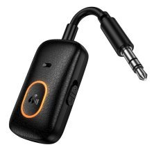 Автомобільний Bluetooth-приймач HOCO E151 з кабелем AUX, чорний
