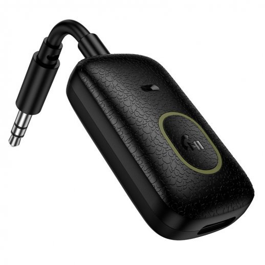 Автомобільний Bluetooth-приймач HOCO E151 з кабелем AUX, чорний