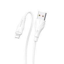 USB кабель BOROFONE BX18 charging data 2,4А USB - Lightning 3 метри, бiлий