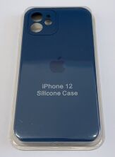 Чохол Silicone Case Copy Apple iPhone 12 Square Navy Blue, 27