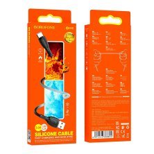 USB кабель BOROFONE BX86 Advantage Silicone USB - Type-C, чорний