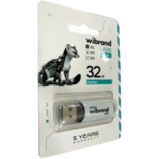 USB флеш 32Gb Wibrand Marten 3.2 White