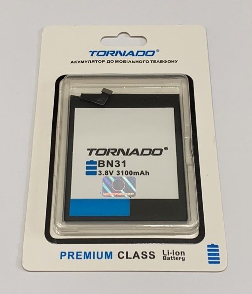 Акумулятор для Tornado Xiaomi BN31 (3100 mAh) (MI 5X, Mi A1, Note 5A) Premium