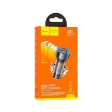 Автомобільний зарядний пристрій HOCO NZ12A 43W TYPE-C PD 25W + USB QC 3.0 18W, ЧОРНИЙ