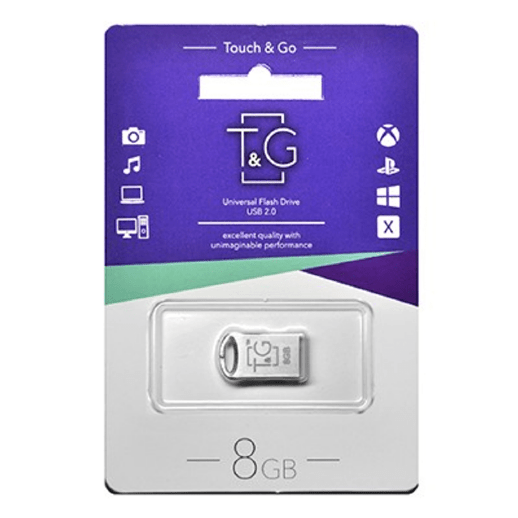 USB Flash Drive T&G TG105 Metal 8GB Стальной