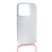 Силікон Transparent Case with Rope для Apple iPhone 14 Pro Pink