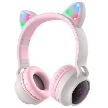 Бездротові повнорозмірні навушники HOCO W27 Cat Ear, сіра