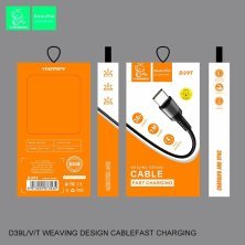 Кабель USB Denmen D39T USB-Type-C 3.6A Нейлонова обплетення