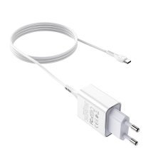 Мережевий зарядний пристрій HOCO C81A USB 2.1A + кабель USB - Type-C, белий