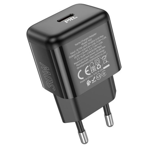 Мережевий зарядний пристрій HOCO N32 TYPE-C PD 30W чорний