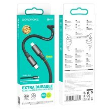 USB-C кабель BOROFONE BX82 Bountiful 20W charging data Type-C - Lightning 6ММ